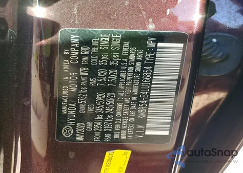 2020 Hyundai Palisade Limited from USA, damaged, VIN KM8R54HE4LU166854